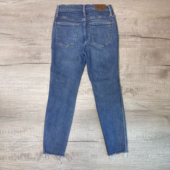 Madewell Button Up Jeans WMNS 27 Mid Rise Skinny Ripped Hem Slim Fit Urban - Picture 7 of 7